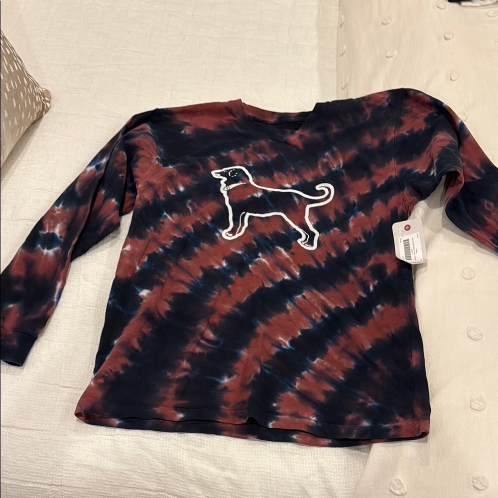 Men’s size S- Tie-Dye Dog Print Shirt
